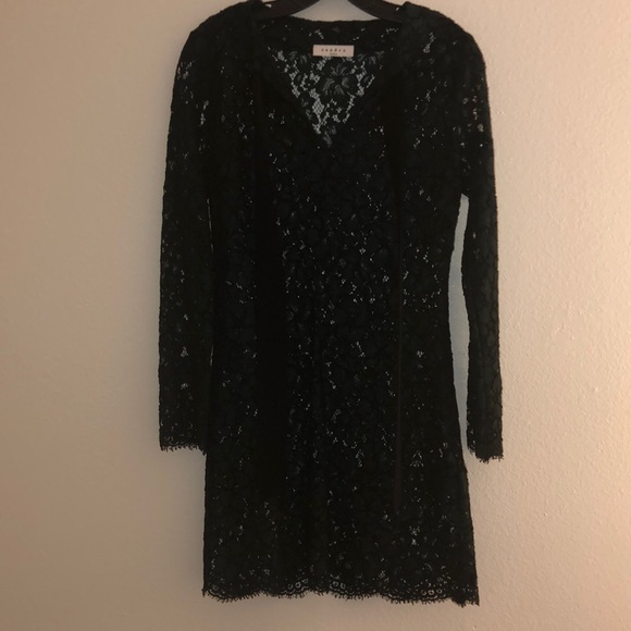 Sandro Paris Dresses & Skirts - Sandro Paris lace Forest green dress sz 2